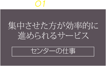 集中させた方が効率的に遂行できるサービス