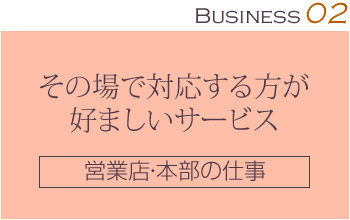 その場で対応する方が好ましいサービス